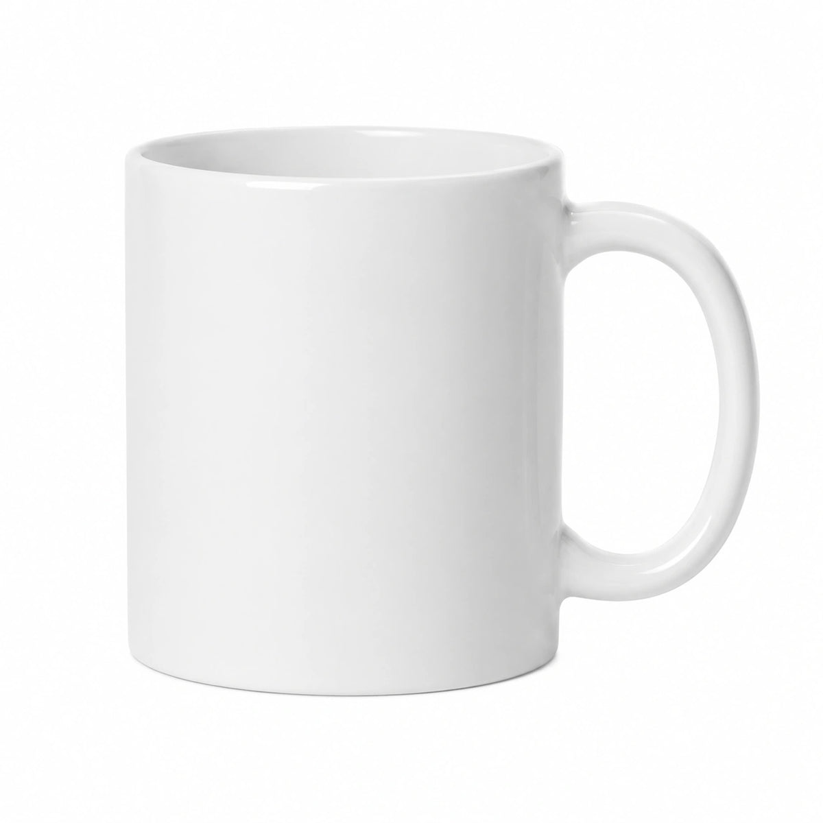 Kaffeetasse 330 ml Keramik Weiß - glasiert mit Henkel