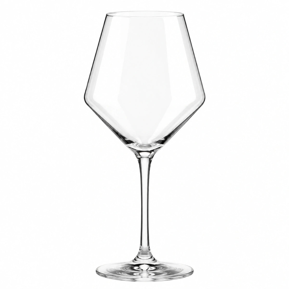 Weinglas 650 ml transparentes Glas 24 cm mit langem Stiel für Rotwein